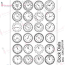 Dress My Craft Transfer Me Sheet A4 - Clock Dials*
