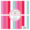 Doodlebug Textured Double-Sided Cardstock 12"X12" 12 pack - Lots Of Love*