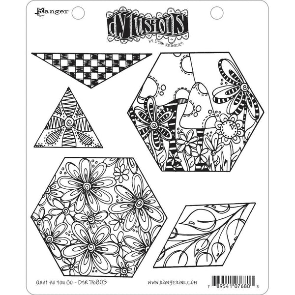 Dyan Reaveley's Dylusions Cling Stamp Collections 8.5"x 7" - Quilt As You Go*