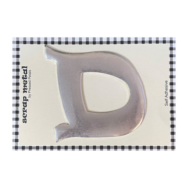 Pressed Petals - Letter D - Large - Silver