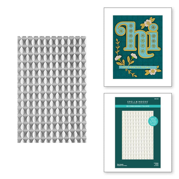 Spellbinders 3D Embossing Folder 5.5"x 8.5" - Tile Mosaic