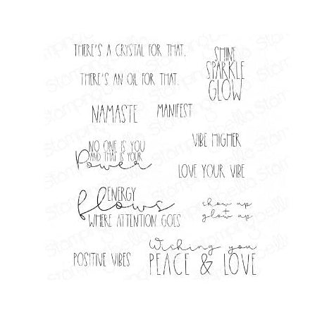 Stamping Bella Cling Stamps - Good Vibes Sentiment Set*