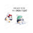 Stamping Bella Cling Stamps - Snowfight Penguins*