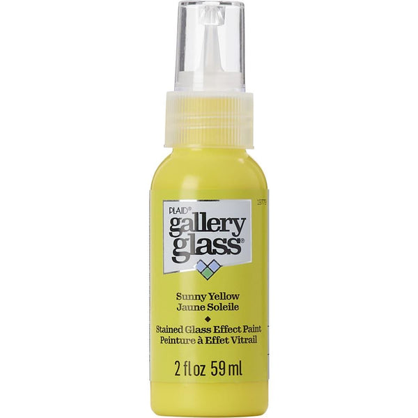 FolkArt Gallery Glass Paint 2oz - Sunny Yellow