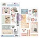 Prima Marketing French Blue By Frank Garcia Chipboard Stickers 27 pack Shapes W/Foil Accents*