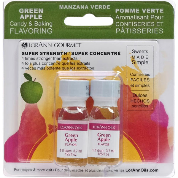 Lorann Oils - Candy & Baking Flavouring .125oz 2 pack - Green Apple