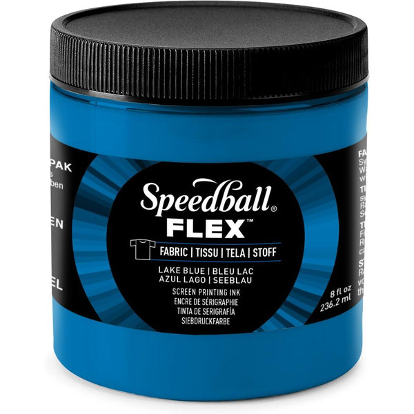 Speedball Flex Screen Printing Fabric Ink 8oz - Lake Blue