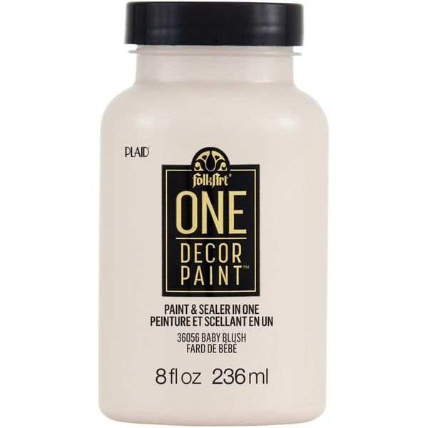 FolkArt ONE Decor Satin Paint 8oz - Baby Blush*