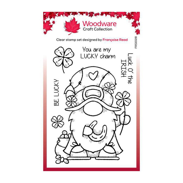 Woodware Clear Stamp Set 4"x 6" - Lucky Gnome
