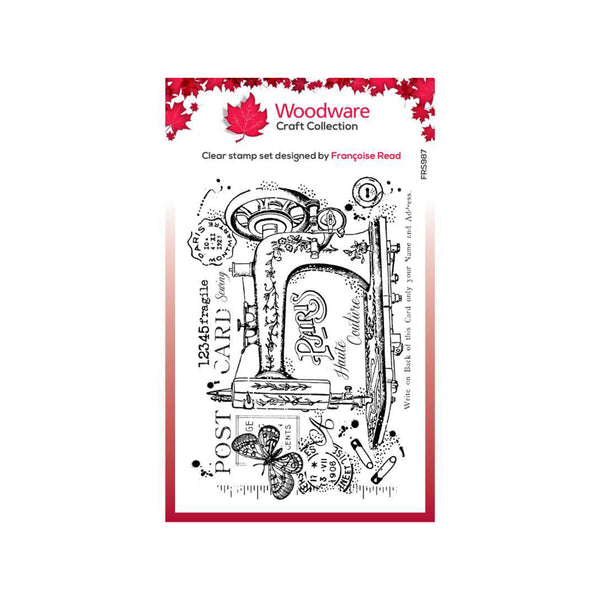 Woodware Clear Stamp - Sewing Machine 4" x 6"*