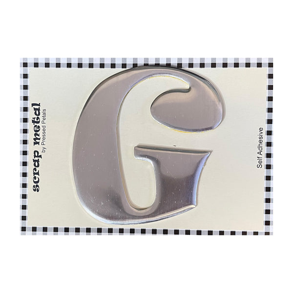 Pressed Petals - Letter G - Large - Silver