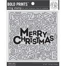 Hero Arts Cling Stamp 6"X6" Merry Christmas Letter Bold Prints