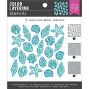 Hero Arts Colour Layering Stencil Set 6"X6" Seashells*