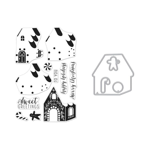 Hero Arts Clear Stamp & Die Combo - Colour Layering  Gingerbread House
