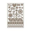 Hazel & Ruby Stencil Mask Peel Away Shapes 12"x18" Sheet - Everyday Shapes*