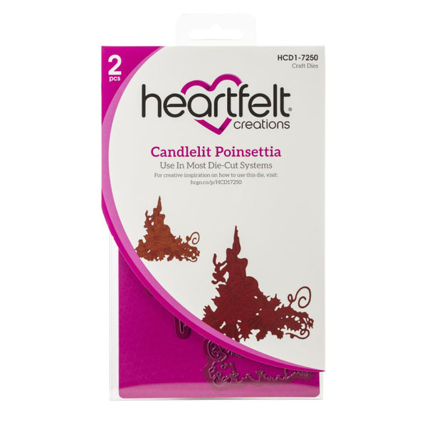 Heartfelt Creations Cut & Emboss Dies - Candlelit Poinsettia 2.5 To 4.25
