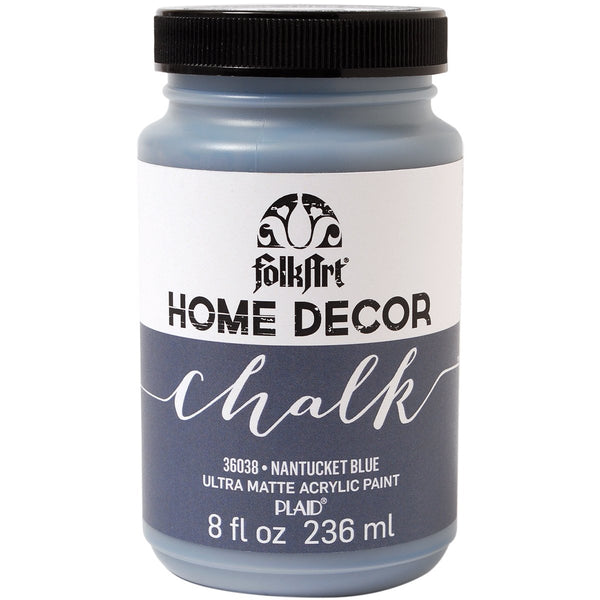 FolkArt Home Decor Chalk Paint 8oz - Nantucket Blue*
