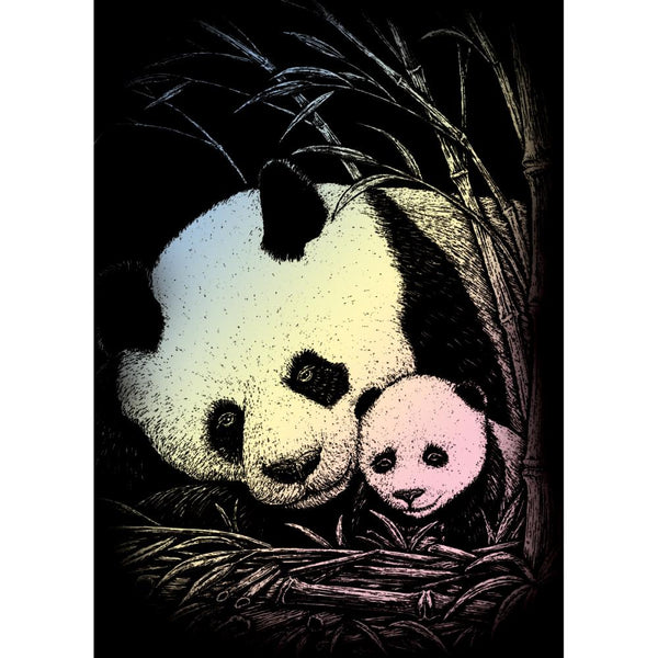 Royal Brush - Holographic Foil Engraving Art Mini Kit 5in x 7in - Bamboo Panda