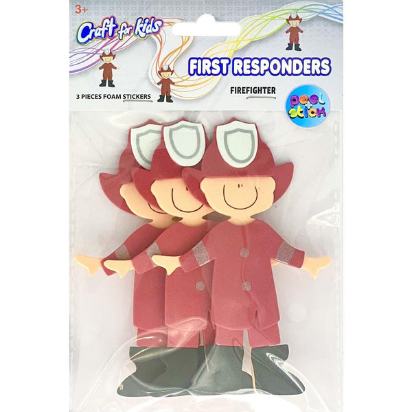 Crafts For Kids Imports First Responder Foam Shapes 3 pack - Fire Fighter*