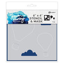 Simon Hurley create. Stencil & Mask 6"x 6" - Going Places*