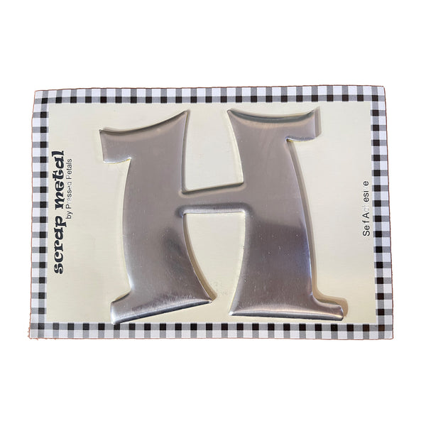Pressed Petals - Letter H - Large - Silver