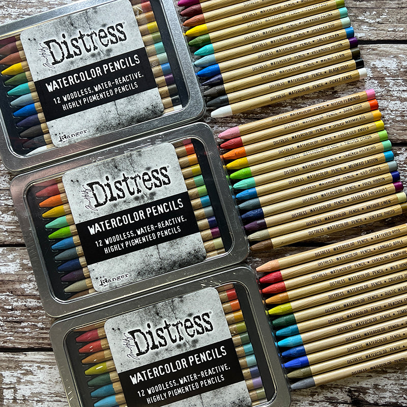 Tim Holtz Distress Watercolour Pencils 12 pack - Set 1