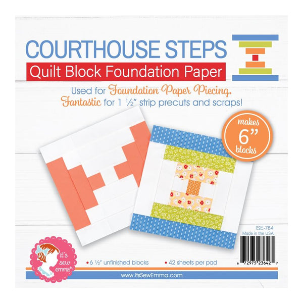 It's Sew Emma Quilt Block Foundation Paper - 6" Courthouse Steps*