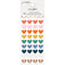 American Crafts Jen Hadfield - Live & Let Grow Mini Puffy Stickers 36 pack - Hearts  with Gold Foil*