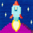 Lion Brand Paint-By-Stitches Kit 8"X8" - Rocket Ship*