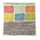 Set of colorful letter stickers on a white background