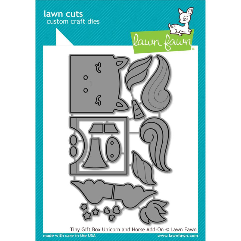 Lawn Cuts Custom Craft Die - Tiny Gift Box Unicorn & Horse Add-On*