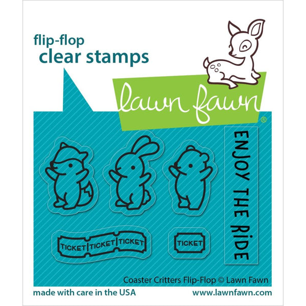 Lawn Fawn Clear Stamps 3"X2" - Coaster Critters Flip-Flop