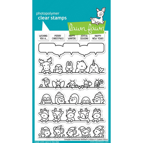 Lawn Fawn Clear Stamp Set Simply Celebrate Winter Critters