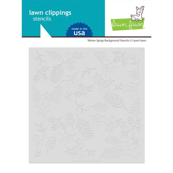 Lawn Clippings Stencils Winter Sprigs Background*