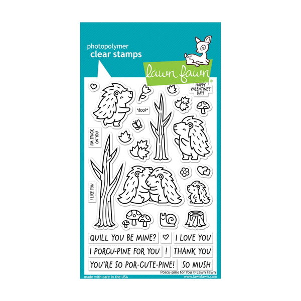 Lawn Fawn Clear Stamp Set - Porcu-Pine For You*