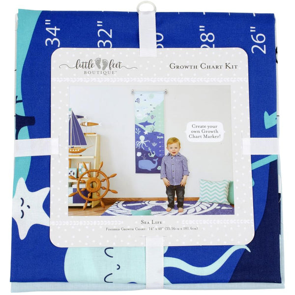 Fabric Editions Little Feet Boutique Growth Chart Kit - Sea Life*