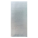 Poppy Crafts Alphabet Outline Stickers - Lower Case - Silver