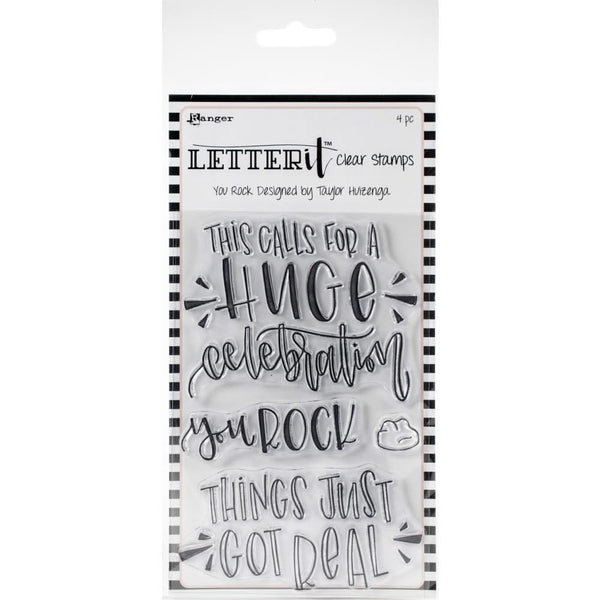 Ranger Letter It Clear Stamp Set 4in x 6in You Rock*