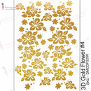 Dress My Craft Transfer Me Sheet A4 - 3D Gold - Flower
