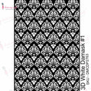 Dress My Craft Transfer Me Sheet A4 - 3D White Damask