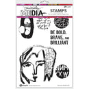 Dina Wakley Media Cling Stamps 6"X9" - Be Bold*