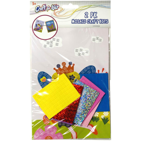 Crafts For Kids - Mosaic Craft Kit 2 pack  - Princesss/ Butterfly*