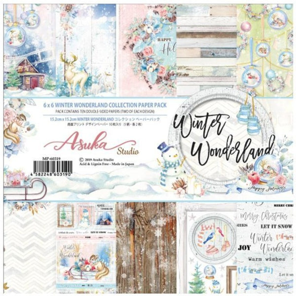Memory Place Asuka Studio Double-Sided Paper Pack 6"x 6" 10 pack  Winter Wonderland*