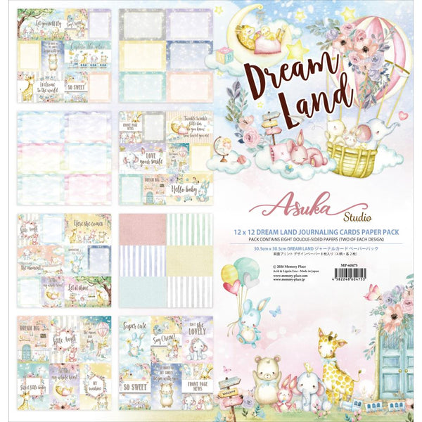 Memory Place - Asuka Studio  Collection Pack 12"x 12" Dream Land, 4"x 6" Journaling Cards