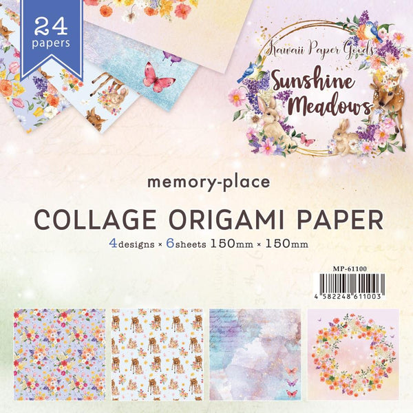 Memory Place Collage Origami Paper 6"x 6" 24/Pk - Sunshine Meadows*