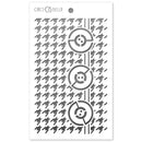 Ciao Bella Stencil Art Texture Stencil 5"X8" - Pied De Poule (Houndstooth)*