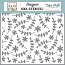 Echo Park Stencil 6"X6" - Springtime Florals*