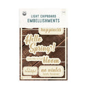 P13 Die-Cut Chipboard Embellishments 4"x6" - Hello Spring