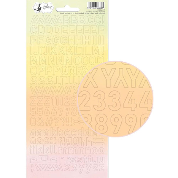 P13 Sunshine - Alphabet Cardstock Stickers 4in x 9in*