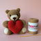 Hoooked Amigurumi DIY Kit  with Eco Barbante Yarn Teddy Bear Valentine